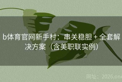 b体育官网新手村：串关稳胆 + 全套解决方案（含美职联实例）