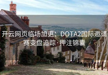 开云网页临场加更：DOTA2国际邀请赛变盘追踪·押注锦囊