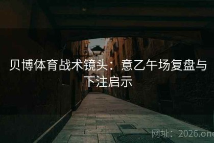贝博体育战术镜头：意乙午场复盘与下注启示
