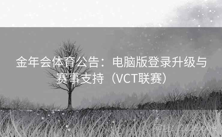 金年会体育公告:电脑版登录升级与赛事支持(VCT联赛) 金年会体育公告:电脑版登录升级与赛事支持(VCT联赛)